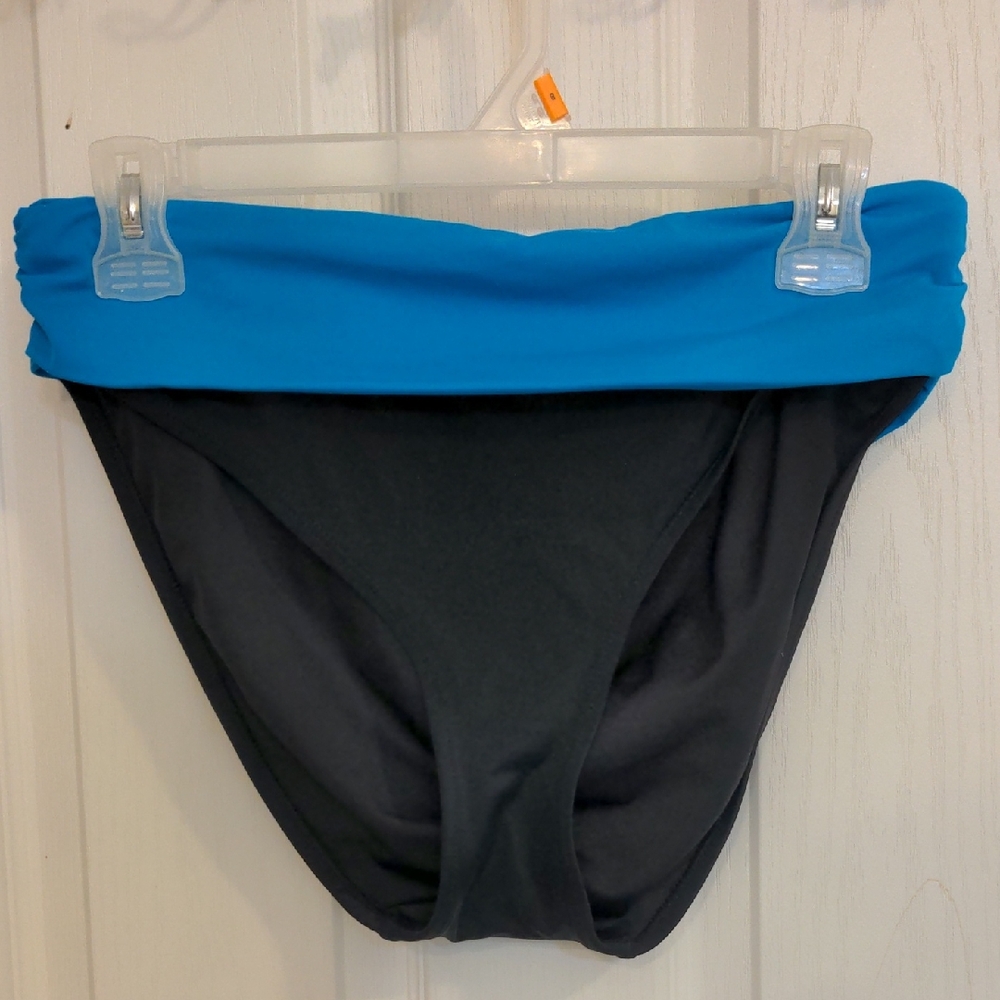 Tropical Escape Vibrant Blue and Black Swimwear